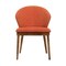Armen Living Arcadia and Juno 48" Round Orange and Walnut Wood 5 Piece Dining Set SETARDI5JNWAOR48 - alternate 4